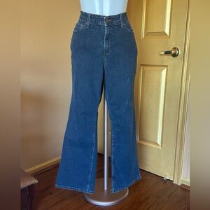 Signature by Levi Strauss Dark Blue Wide-Leg High-Rise Jeans